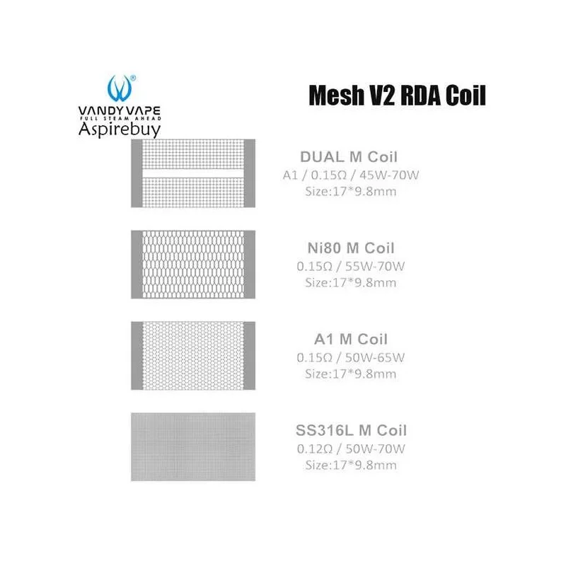 VANDY VAPE - Coil pronte Mesh V2 10pz