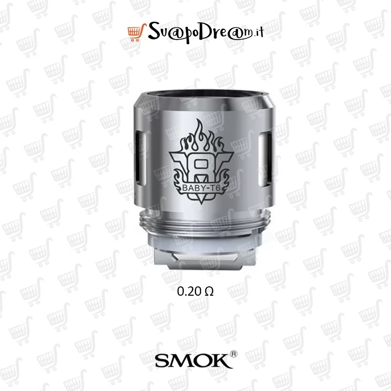 SMOK - Resistenze T6 TFV8 Baby/Big Baby 0.20 Ohm 5pz
