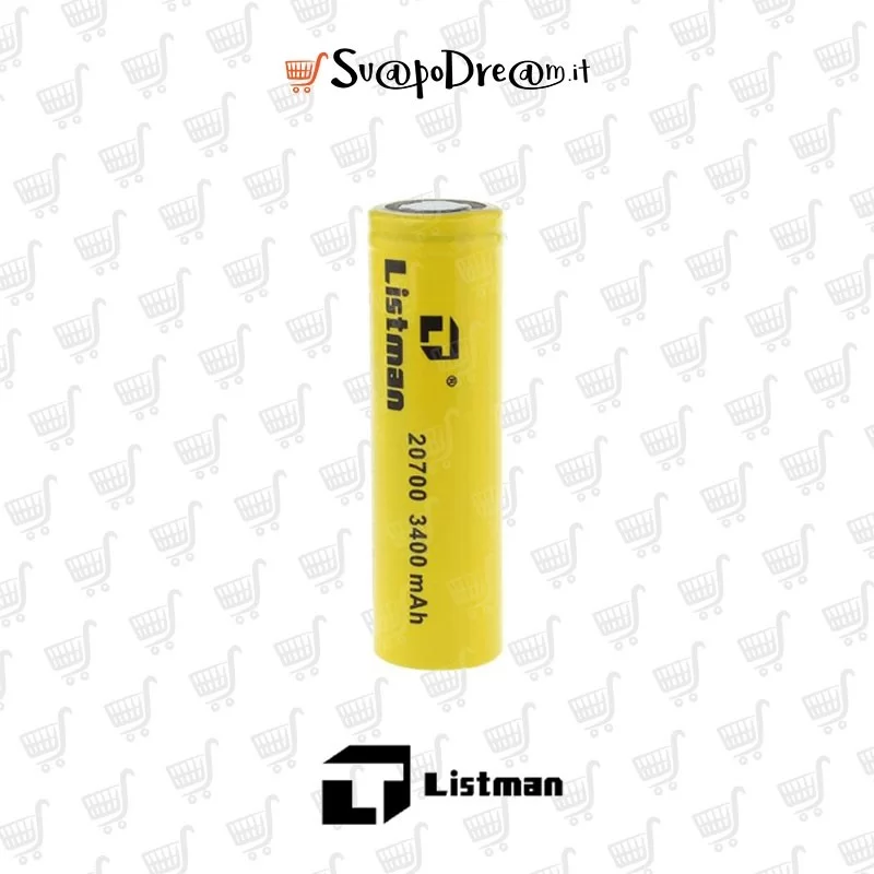 LISTMAN - Batteria 20700 3400mAh 40A 1pz