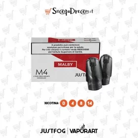 JUSTFOG - M4 Pod Precaricata Monouso MALBY 2pz