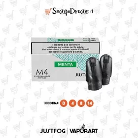 JUSTFOG - Pod Precaricata M4 Monouso MENTA 2pz