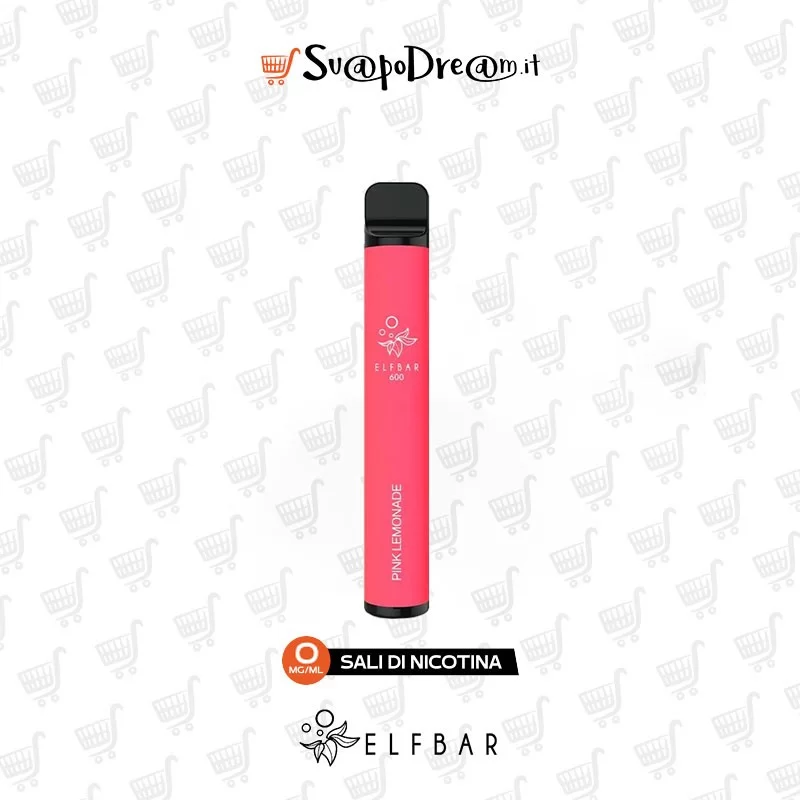 ELFBAR - Pod Mod Usa e Getta PINK LEMONADE Nic Zero 600 PUFF