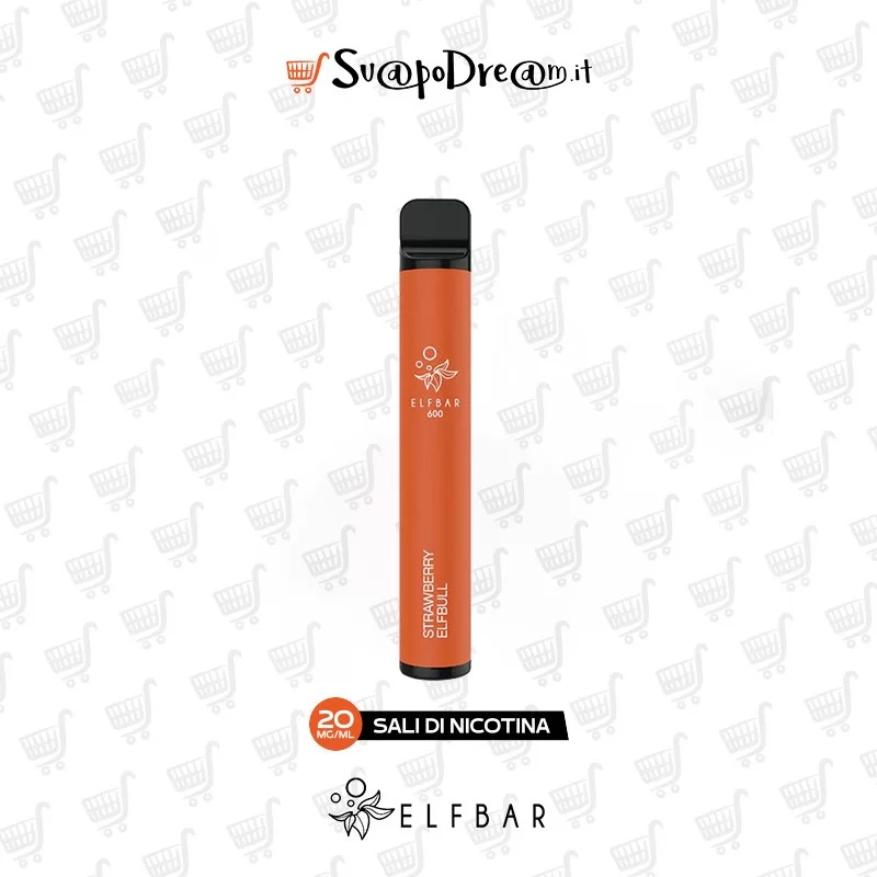 ELFBAR - Pod Mod Usa e Getta STRAWBERRY ELFBULL 600 PUFF