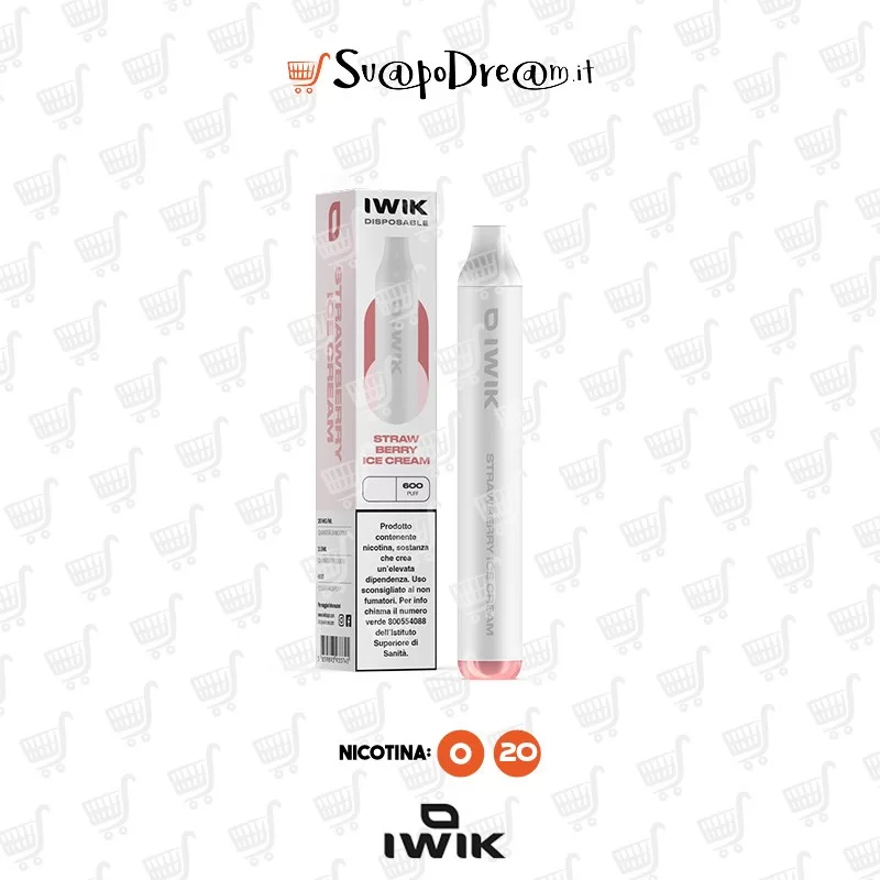 IWIK - Pod Mod Usa e Getta STRAWBERRY ICE CREAM 600 PUFF