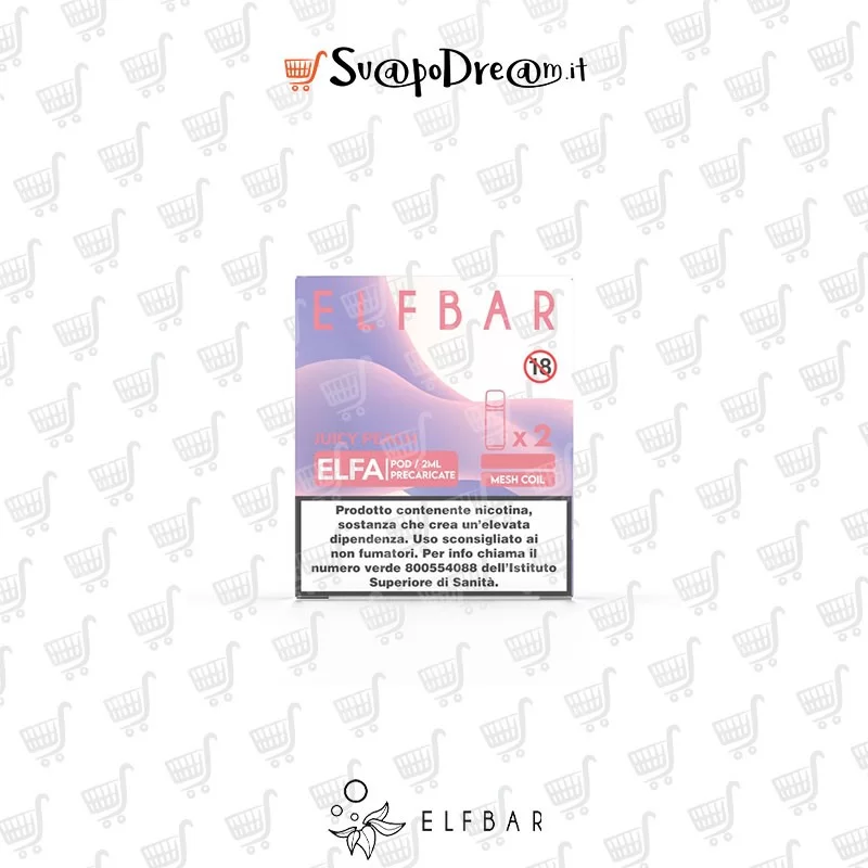 ELFBAR ELFA - Cartuccia Pod Precaricata JUICY PEACH 2pz