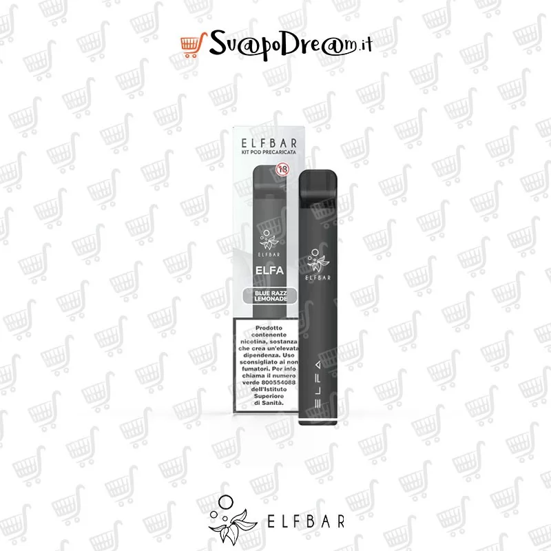 ELFBAR ELFA Pod Mod + 1 Pod Precaricata BLUE RAZZ LEMONADE 600PUFF