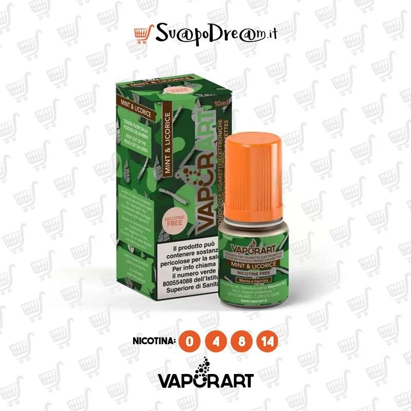VAPORART - Liquido 10ml MINT&LICORICE