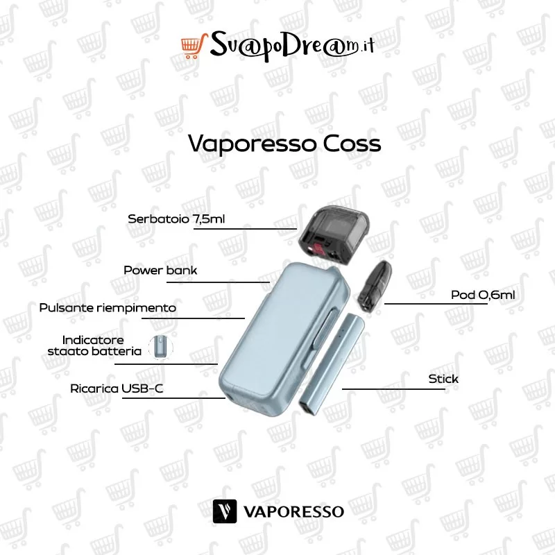 VAPORESSO - Cartuccia Serbatoio Kit COSS 1pz