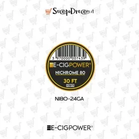 E-CIG POWER - Filo per Rigenerare NI80 (Nichrome 80) 30FT