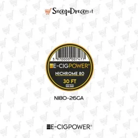 E-CIG POWER - Filo per Rigenerare NI80 (Nichrome 80) 30FT 26GA