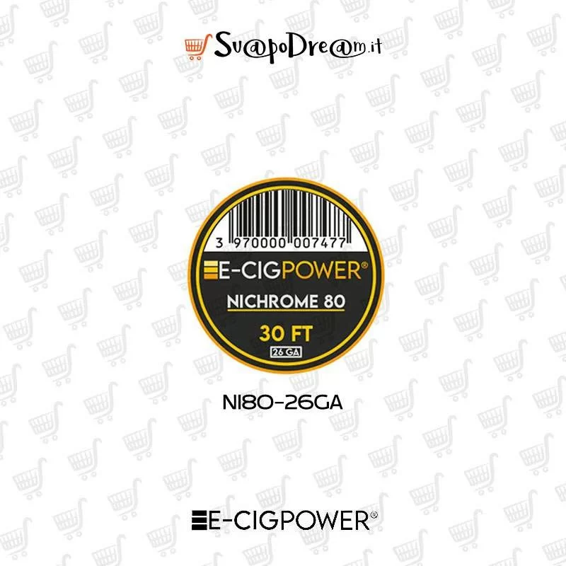 E-CIG POWER - Filo per Rigenerare NI80 (Nichrome 80) 30FT
