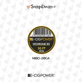 E-CIG POWER - Filo per Rigenerare NI80 (Nichrome 80) 30FT