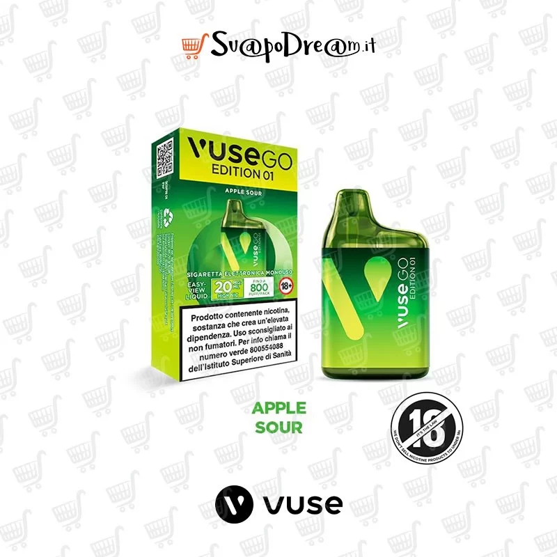 VUSE GO EDITION 01 Pod Mod Usa e Getta APPLE SOUR 800 PUFF