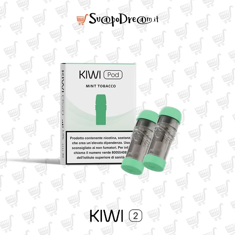 KIWI - Sigaretta Elettronica Cartucce Precaricate MINT TOBACCO 2pz