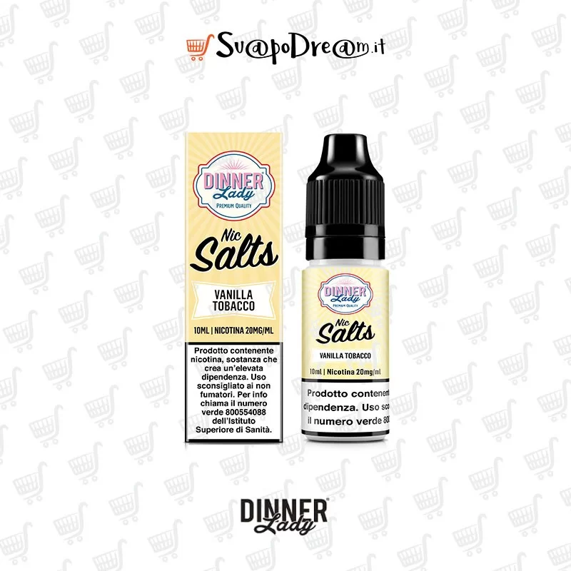 DINNER LADY - Liquido Salts 10ml VANILLA TOBACCO