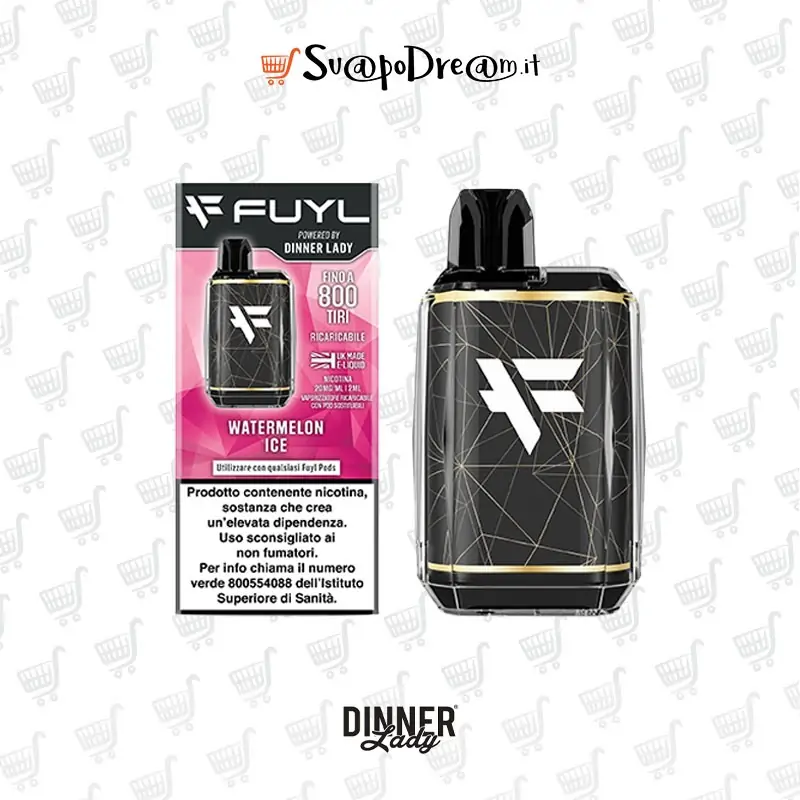 DINNER LADY - Pod Mod Starter Kit FUYL WATERMELON ICE 800 PUFF