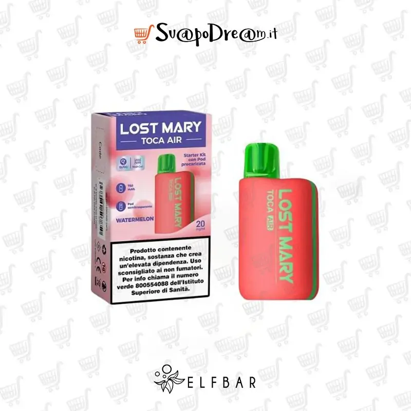 ELFBAR LOST MARY TOCA AIR RED + 1 Pod WATERMELON