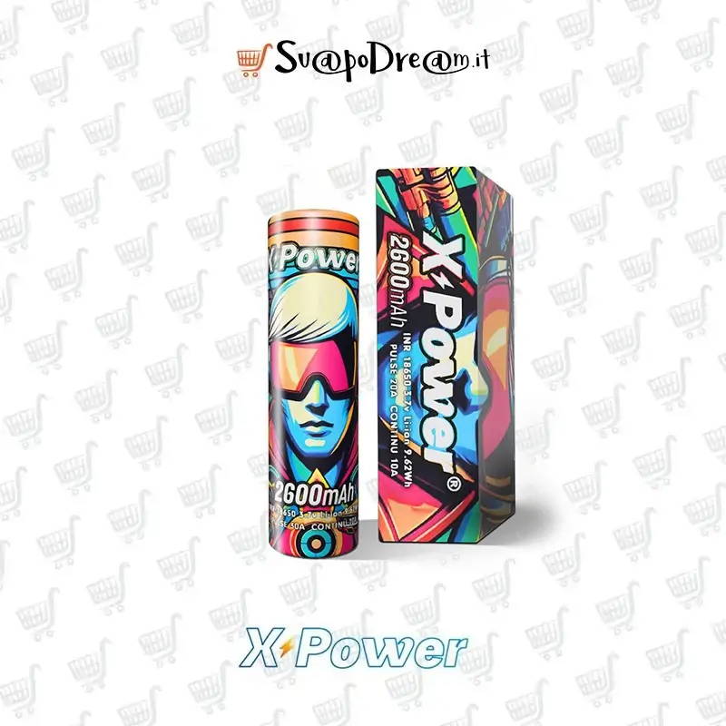 X POWER - Batteria 18650 2600mAh 20A 1pz