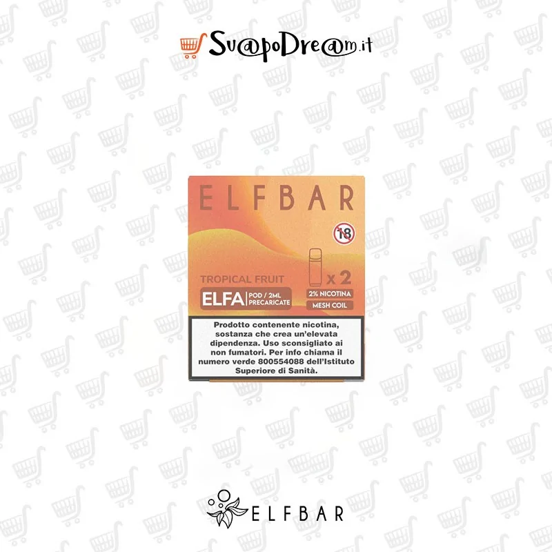 ELFBAR ELFA - Cartuccia Pod Precaricata TROPICAL FRUIT 2pz
