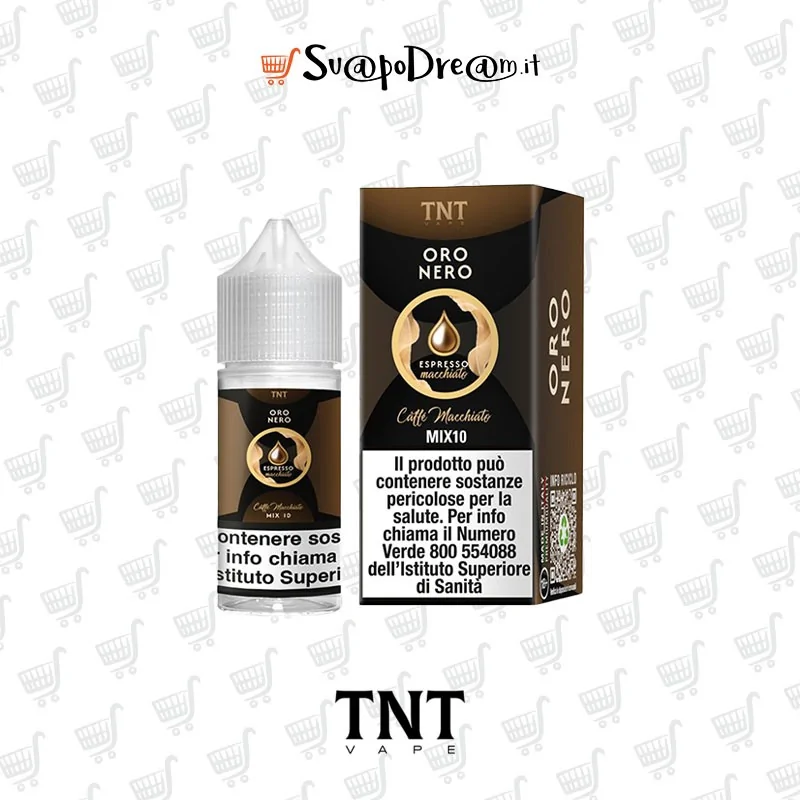 TNT VAPE -  Liquido Mix&Vape 10ml Oro Nero CAFFE MACCHIATO