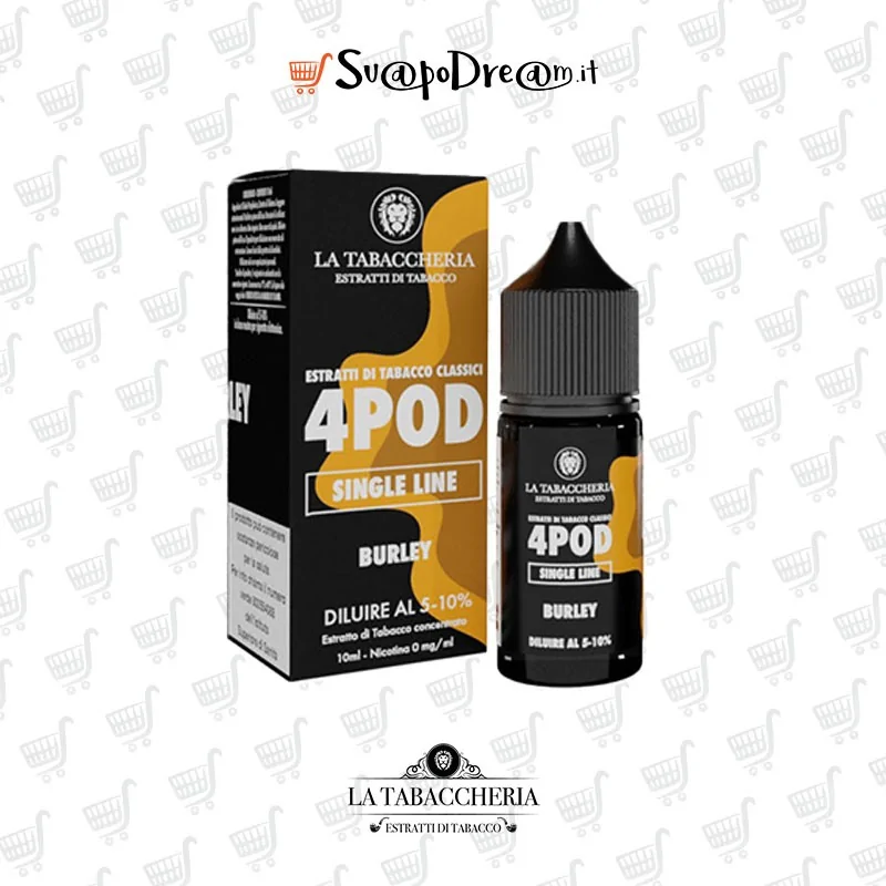 LA TABACCHERIA - Aroma Concentrato 10ml 4POD Single Line BURLEY