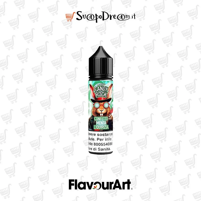 FLAVOURART - Aroma Shot 20ml Candy Rock CONFETTO MENTA E LIQUIRIZIA
