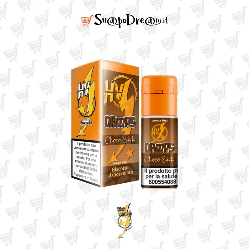 HIGH VOLTAGE - Aroma Concentrato 10ml Droops CHOCO BISK