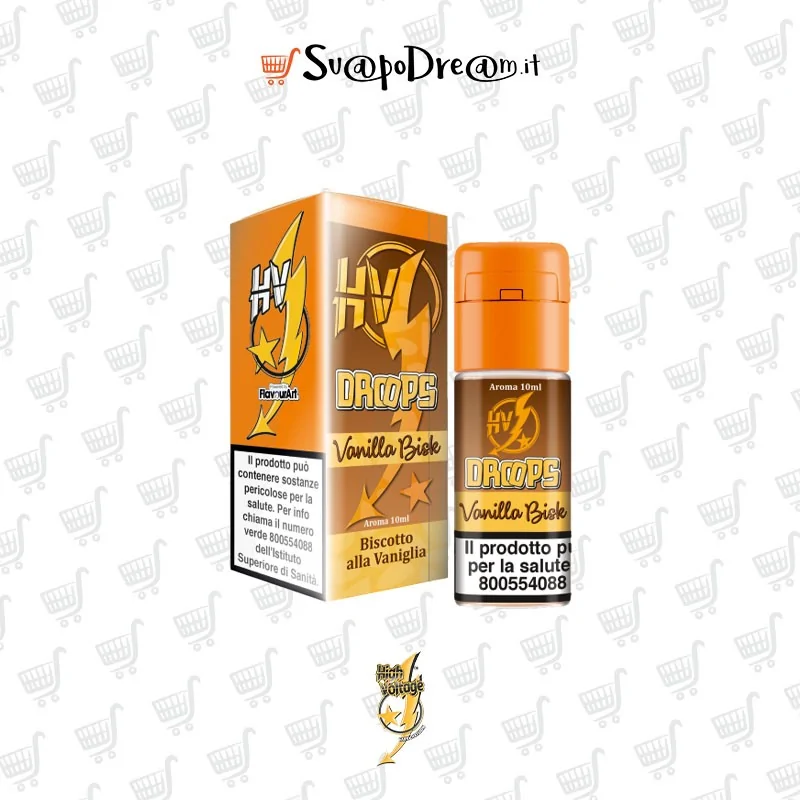 HIGH VOLTAGE - Aroma Concentrato 10ml Droops VANILLA BISK