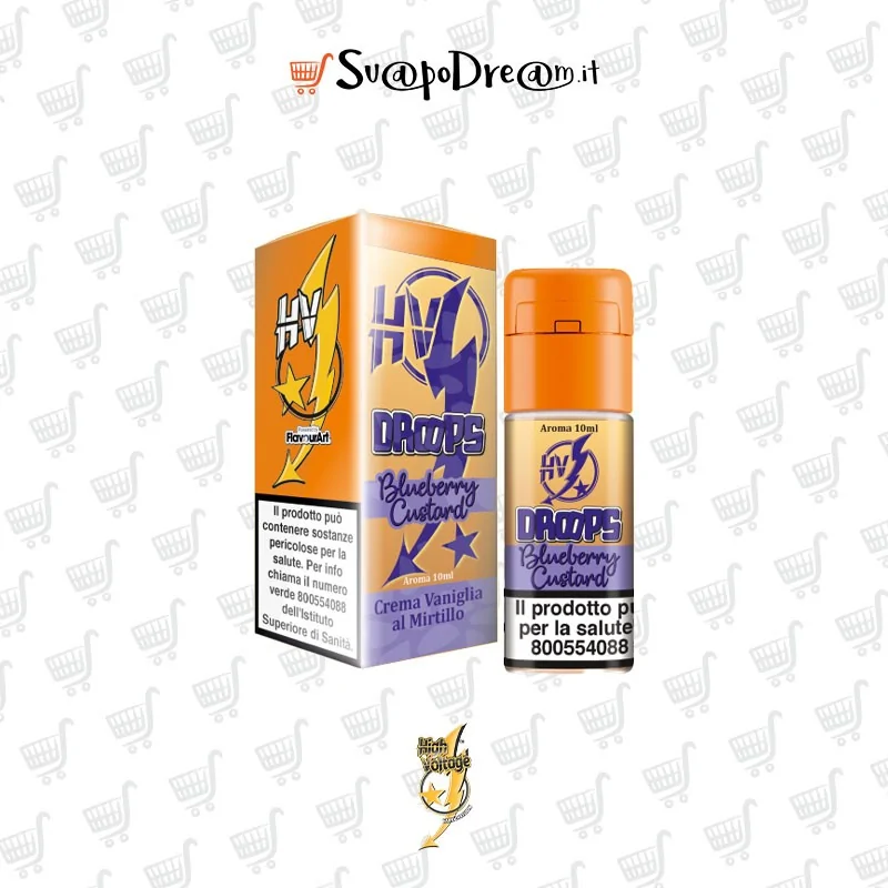 HIGH VOLTAGE - Aroma Concentrato 10ml Droops BLUEBERRY CUSTARD
