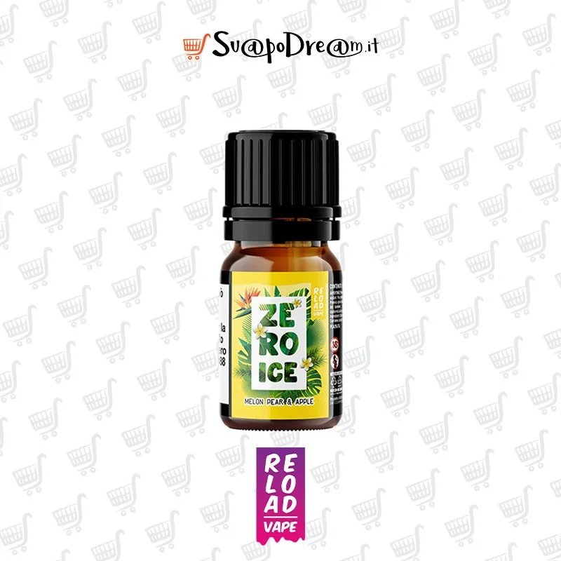 RELOAD VAPE - Aroma Concentrato 10ml Zero Ice MELON PEAR & APPLE