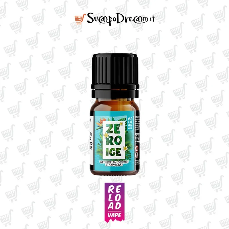 RELOAD VAPE - Aroma Concentrato 10ml Zero Ice WATERMELON COCONUT STRAWBERRY