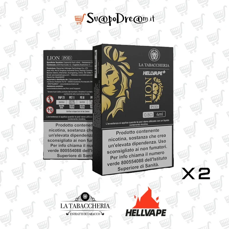 LA TABACCHERIA con HELLVAPE - Cartuccia Pod LION 2pz