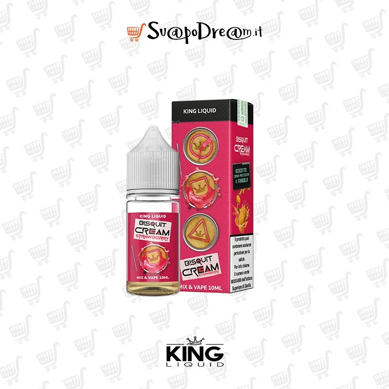 KING LIQUID - Liquido Mix&Vape 10ml BISQUIT CREAM STRAWBERRY