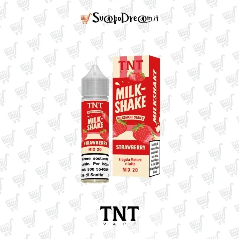 TNT VAPE MilkShake - Liquido Mix&Vape 20ml STRAWBERRY