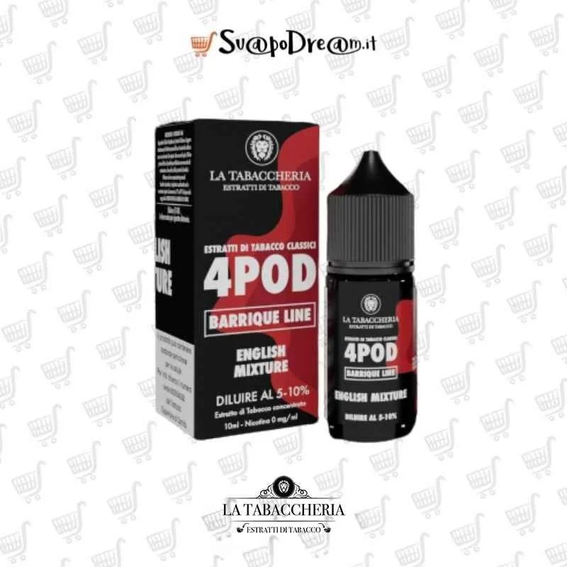 LA TABACCHERIA - Aroma Concentrato 10ml 4POD Barrique Line ENGLISH MIXTURE