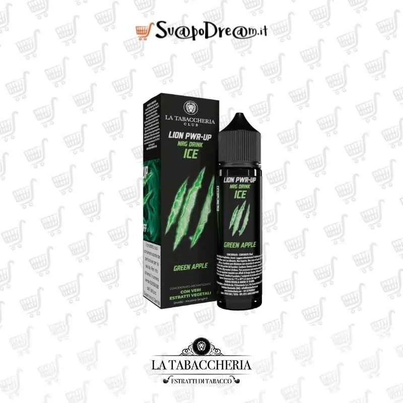 LA TABACCHERIA LION PWR-UP - Aroma Shot 20ml NRG DRINK ICE GREEN APPLE